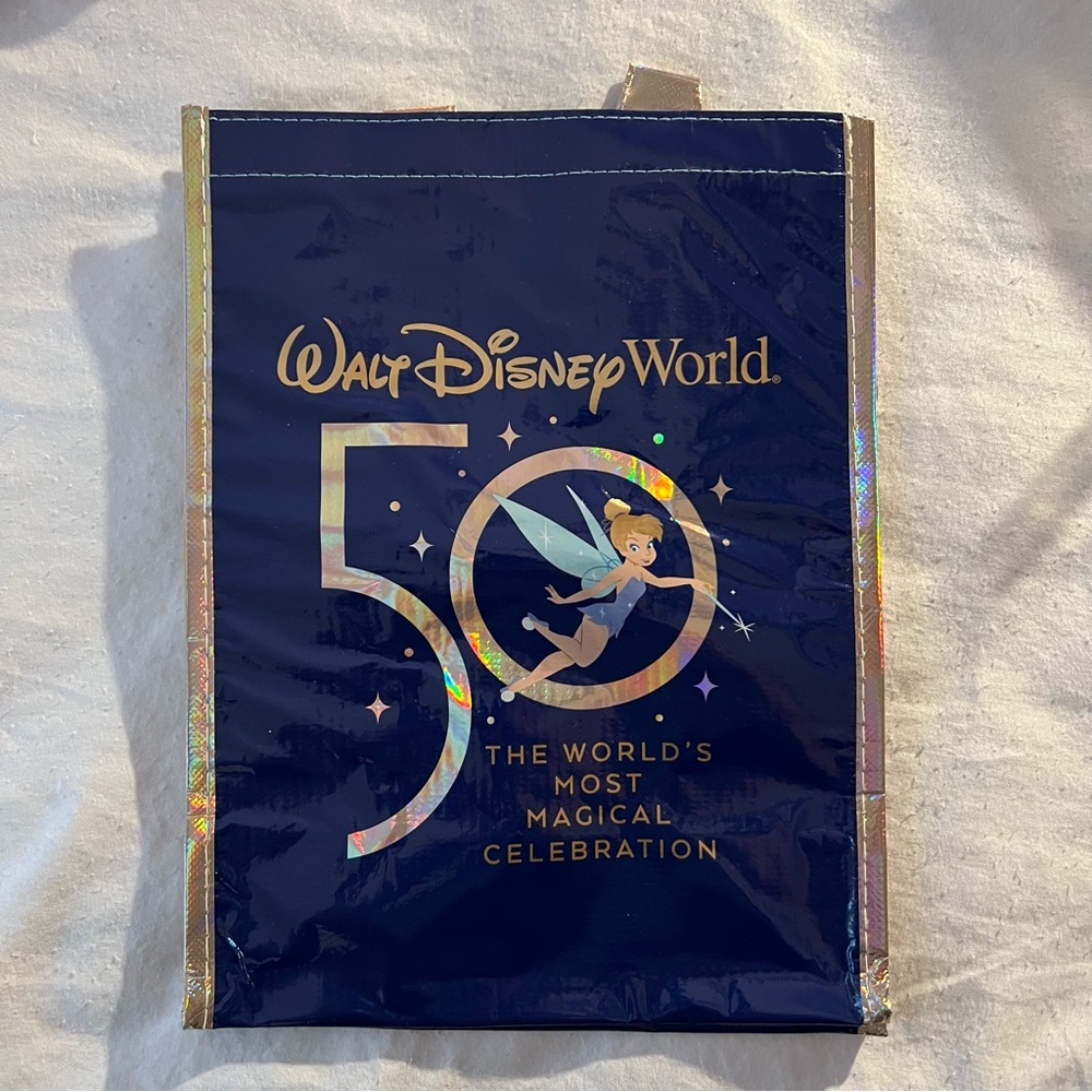 NEW Disney 50th Anniversary Small Reusable Tote / Book Bag Castle